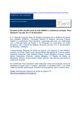 Bruxelas acolhe reunião anual da rede ENRICH e conferência