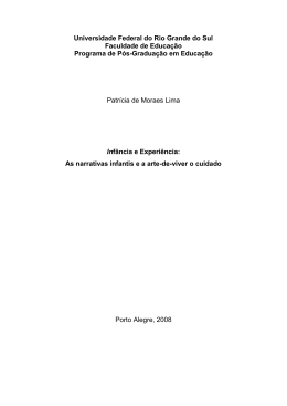Inf&acirc;ncia e experi&ecirc;ncia: as narrativas infantis e a arte-de