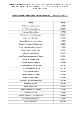 Lista de votantes - Docentes - IF Sert&atilde;o-PE