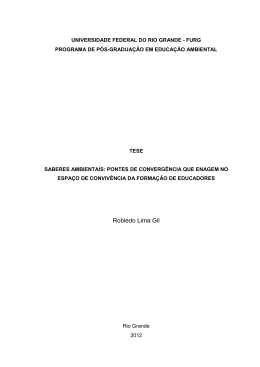 saberes ambientais - Sistema de Administra&ccedil;&atilde;o de Bibliotecas