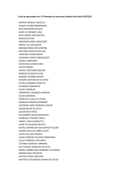 Lista de candidatos aprovados em primeira chamada ProUni