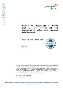 avalia&ccedil;&atilde;o do desempenho em seguran&ccedil;a e