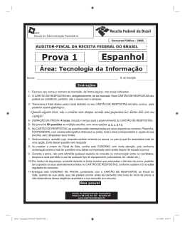 Prova 1 Espanhol - Central de Concursos