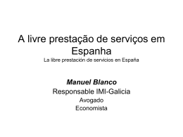 A livre prestação de serviços em Espanha La libre