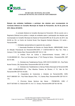 SECRETARIA MUNICIPAL DE SA&Uacute;DE CONSELHO MUNICIPAL DE