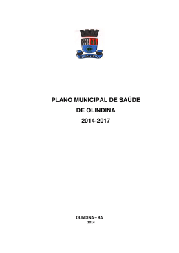 PLANO MUNICIPAL DE SA&Uacute;DE DE OLINDINA 2014-2017