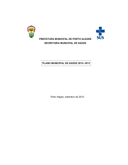 Plano Municipal de Sa&uacute;de 2010-2013
