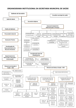 organograma institucional da secretaria municipal de sa&uacute;de