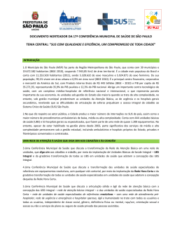 documento norteador da 17&ordf; confer&ecirc;ncia municipal de sa&uacute;de de