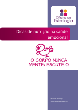 Dicas de nutri&ccedil;&atilde;o na sa&uacute;de emocional