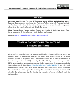 FFQ COCOA PORTUGUESE 2015 - Universitat de Barcelona
