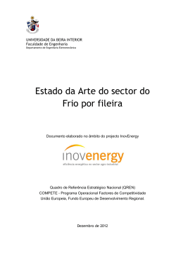 Estado da Arte do sector do Frio por fileira