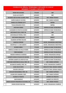 Planilha de membros do CMCTIJ