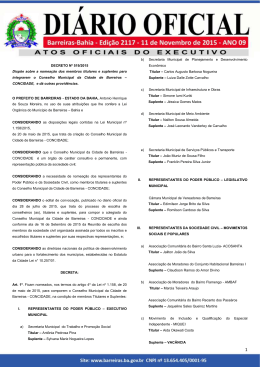11/11/2015&ndash; Di&aacute;rio Oficial &ndash; Edi&ccedil;&atilde;o 2117