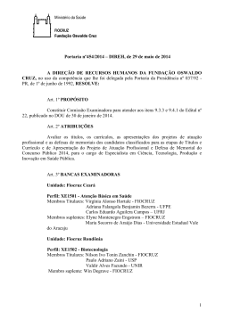 PORTARIA DE CONSTITUI&Ccedil;&Atilde;O DAS BANCAS EXAMINADORAS