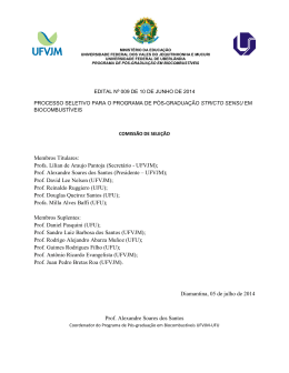 Membros Titulares: Profa. Lílian de Araujo Pantoja (Secretário