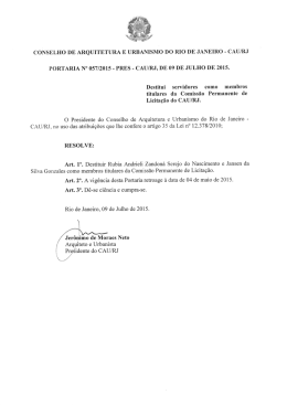 Destitui servidores como membros titulares da Comiss&atilde;o