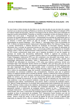 ATA DA 2&ordf; REUNI&Atilde;O EXTRAORDIN&Aacute;RIA DA COMISS&Atilde;O