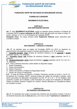 Regimento Eleitoral.