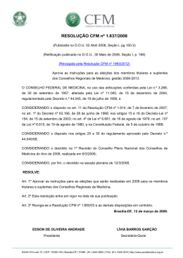 Aprova as instru&ccedil;&otilde;es para as elei&ccedil;&otilde;es dos membros titulares e