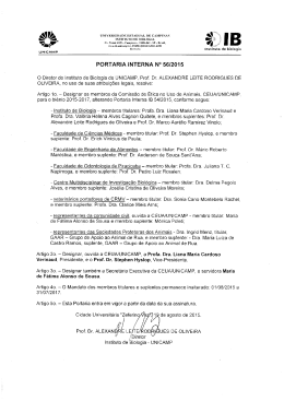 Portaria IB 56/2015 - Instituto de Biologia