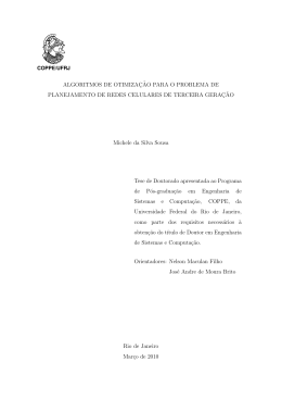 ALGORITMOS DE OTIMIZAC&cedil; &tilde;AO PARA O PROBLEMA DE