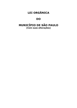 Lei org&acirc;nica para Internet - Prefeitura de S&atilde;o Paulo