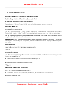 www.meritionline.com.br Informando e divulgando a