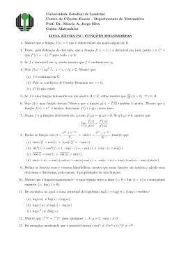 Departamento de Matem&aacute;tica Prof. Dr. Marcio A. Jorge Silva