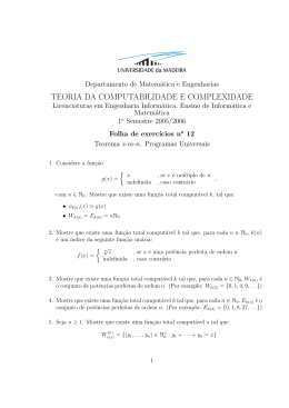 Teorema s-m-n. Programas Universais