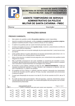 PM-SC - Prova Objetiva