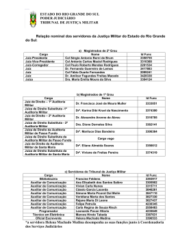 auditoria de passo fundo - TJM: Justi&ccedil;a Militar do Estado do Rio