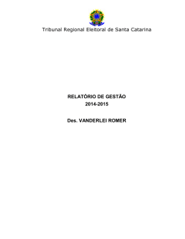Des. Vanderlei Romer - Tribunal Regional Eleitoral de Santa Catarina