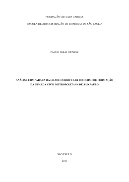 An&aacute;lise Comparada da Grade Curricular do Curso de Forma&ccedil;&atilde;o da
