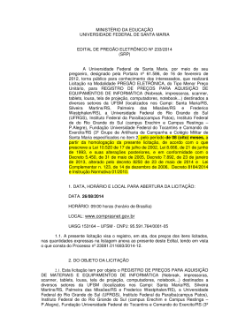 preg&atilde;o eletr&ocirc;nico n&ordm; 233/2014