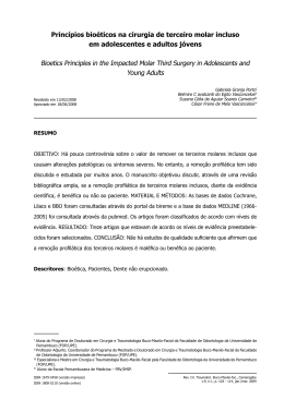 Princ&iacute;pios bio&eacute;ticos na cirurgia de terceiro molar incluso em