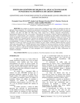efeito do gen&oacute;tipo de milho e da aplica&ccedil;&atilde;o foliar de fungicidas na