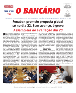 Fenaban promete proposta global s&oacute; no dia 22. Sem avan&ccedil;o, &eacute;