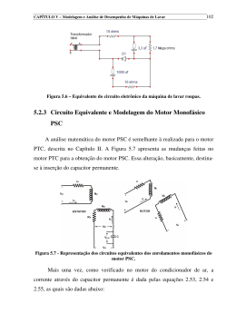 5.2.3 Circuito Equivalente e Modelagem do Motor Monof&aacute;sico PSC