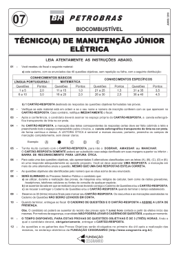 Prova - Funda&ccedil;&atilde;o Cesgranrio