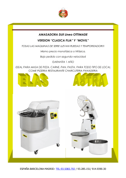 AMASADORA DLR Linea OTTIMADE VERSION &ldquo;CLASICA FIJA&rdquo; Y