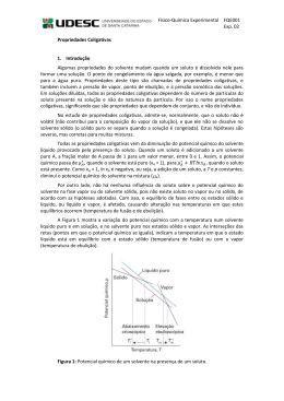F&iacute;sico-Qu&iacute;mica Experimental FQE001 Exp. 02 Propriedades