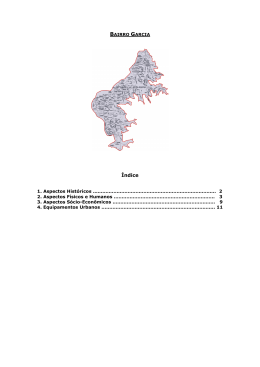 Perfil Completo do Bairro Garcia - Prefeitura Municipal de Blumenau