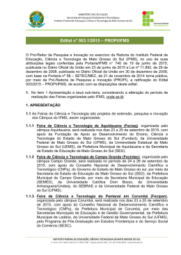 Retifica&ccedil;&atilde;o Cronograma Feiras