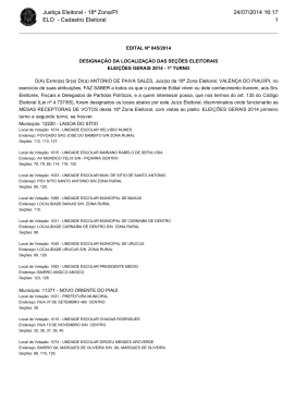 veja os locais de vota&ccedil;&atilde;o da 18&ordf; zona eleitoral