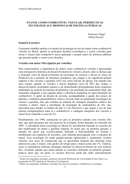 Etanol como combust&iacute;vel veicular: perspectivas tecnol&oacute;gicas