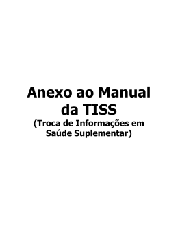 Anexo ao Manual da TISS