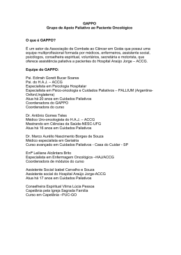 GAPPO Grupo de Apoio Paliativo ao Paciente Oncol&oacute;gico O