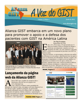 Lançamento da página web da Alianza GIST!