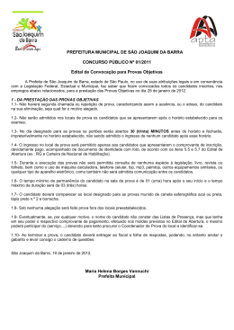 PREFEITURA MUNICIPAL DE S&Atilde;O JOAQUIM DA BARRA